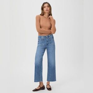 NWT Paige Anessa Wide Leg Jean, size 26, Sunnie Distressed